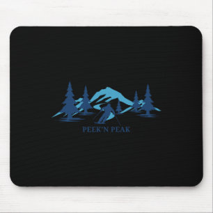 Flüchtige Blick'n Peak New York Ski Resort Skifahr Mousepad