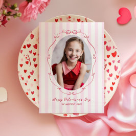 Flüchtige handgezeichnete Rahmen, rosa Streifen Feiertagskarte