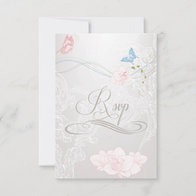 Flüchtige Schmetterlinge und UAWG RSVP Karte (Vorderseite)