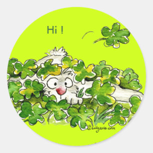 Flüchtiger Blick St. Patricks ein Runder Aufkleber