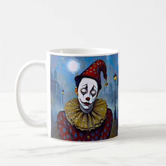 Flüchtiger Clown Kaffeetasse (Links)