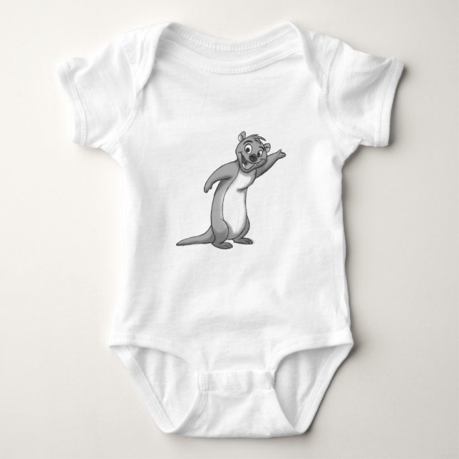 Flüchtiger Otter Baby Strampler (Vorderseite)