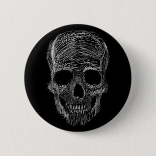 Flüchtiger Schädel-Knopf Button