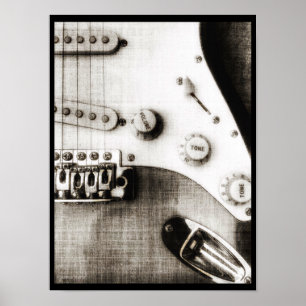 Flüchtiges E-Gitarren-Plakat Poster