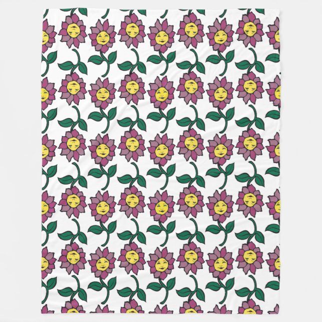 Flüchtiges Muster der Blume Fleecedecke (Vorderseite)