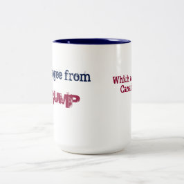 Flüchtling vom Trumpf Zweifarbige Tasse