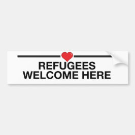 Flüchtlinge begrüßen hier autoaufkleber