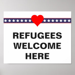 Flüchtlinge willkommen: Kundentest Poster