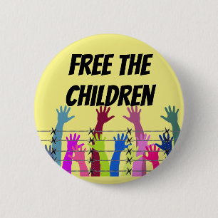 Flüchtlings-Kinderknopf Button
