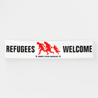 Flüchtlings-Willkommen holen Ihre Familie Banner