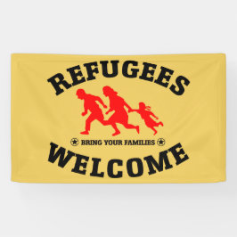 Flüchtlings-Willkommen holen Ihre Familien Banner