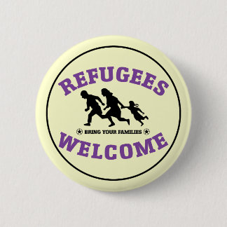 Flüchtlings-Willkommen holen Ihre Familien Button