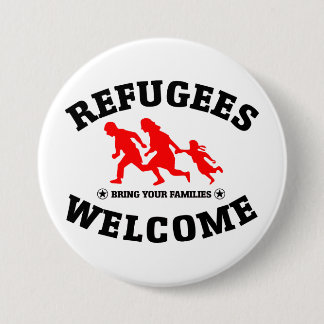 Flüchtlings-Willkommen holen Ihre Familien Button