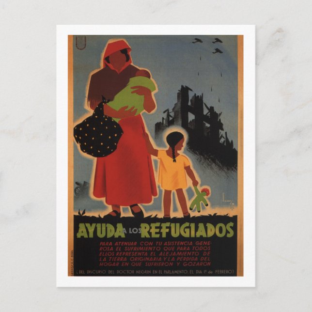 Flüchtlingshilfe (1938)_Propaganda-Poster Postkarte (Vorderseite)