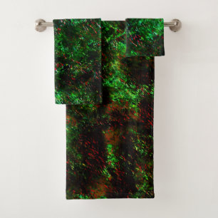 Fluctuation des taches sombres sur le vert foncé