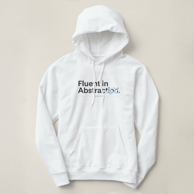 Fluent in Abstraction Minimalist Programmer Design Hoodie (Design vorne)