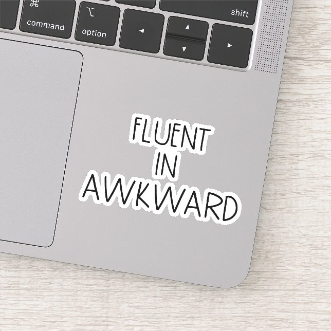 Fluent in Awkward Funny Introvert Aufkleber (Detail)