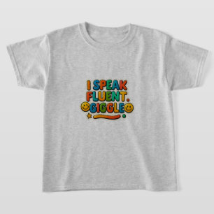 Fluent in Giggles Kids T-Shirt