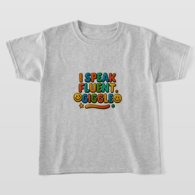 Fluent in Giggles Kids T-Shirt (Ablage )