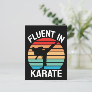 Fluent in Karate Funny Karate Postkarte