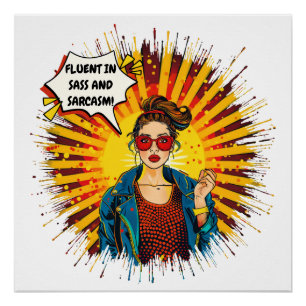 Fluent in Sass und Sarcasm Poster
