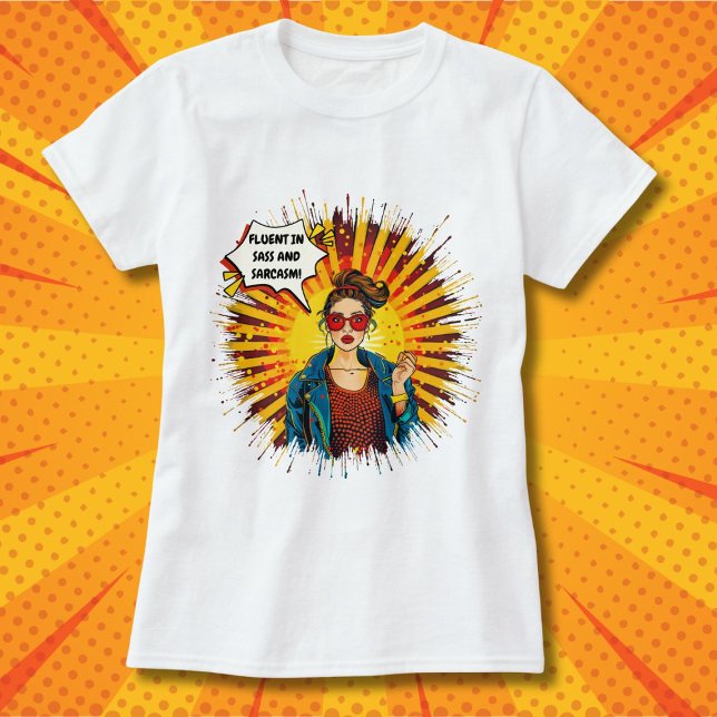 Fluent in Sass und Sarcasm T-Shirt (Von Creator hochgeladen)