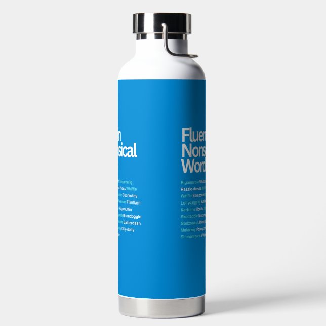 Fluent in unsinnigen Worten, sarkastisch Trinkflasche (links)