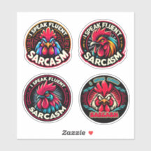 "Fluent Sarcasm" 4-Pack Sticker Bundle