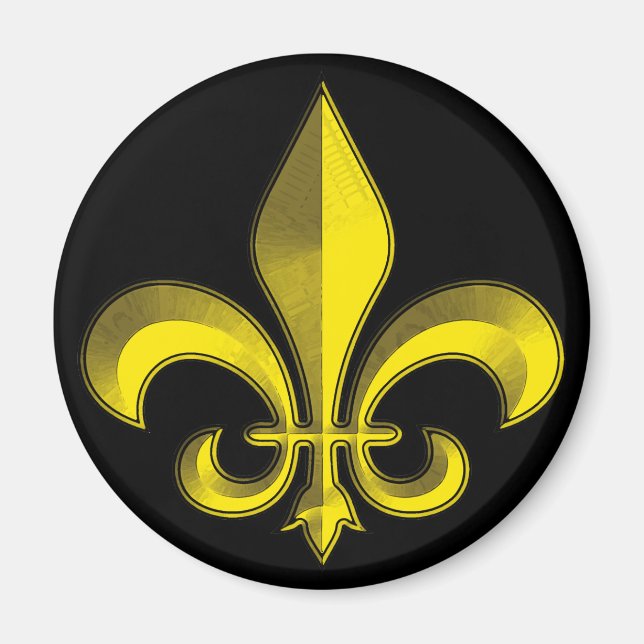 Fluer De Art Bevel Gold Fresco Magnet (Vorne)