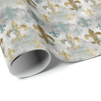 Fluer de Lis | Soft Blue & Gold