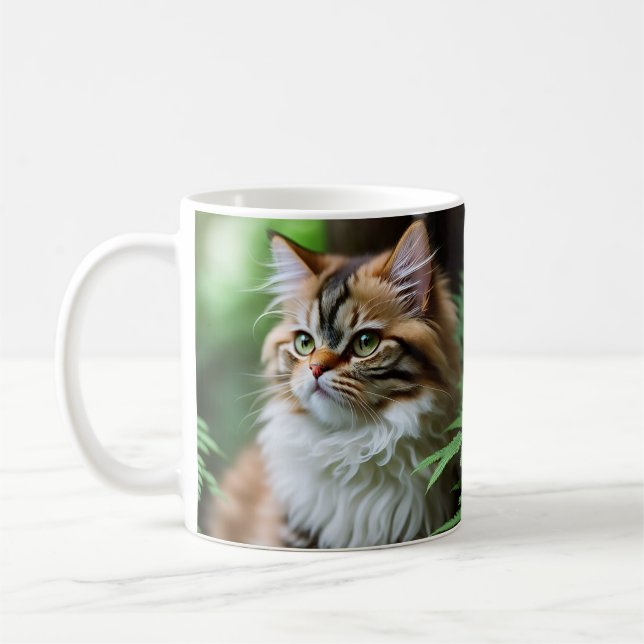 "Fluff and Cuddles: The Chubby Persian Cat" Kaffeetasse (Links)