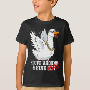 Fluff herum und finde heraus lustige Gangster-Gans T-Shirt