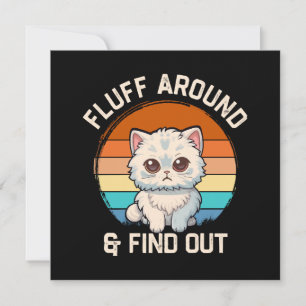Fluff herumtollen und herausfinden Lustige Retro-K