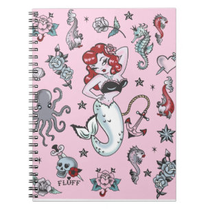 Fluff Molly Mermaid Notebook pink Notizblock