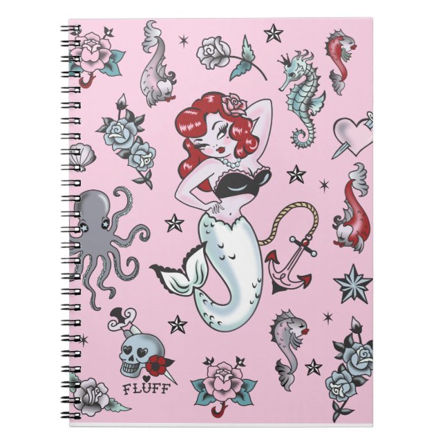 Fluff Molly Mermaid Notebook pink Notizblock (Vorderseite)