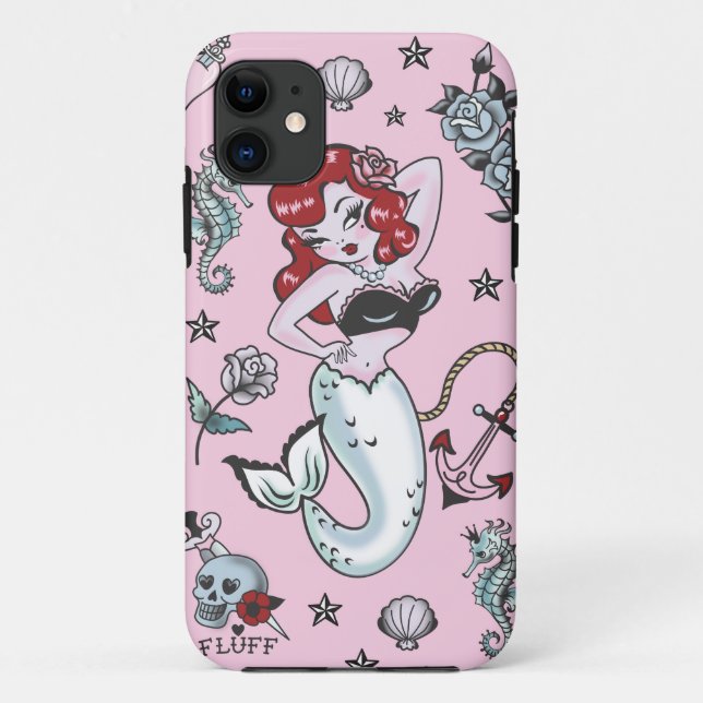 Fluff Molly Mermaid Pink Iphone 5 Fall Case-Mate iPhone Hülle (Rückseite)