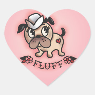 Fluff Monty der Sailor Hund Aufkleber