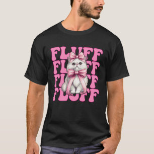 Fluff Perserkatze Mädchen Katzenmutter Rosa Kokett T-Shirt