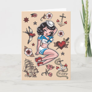 Fluff Suzy Sailor Card Karte