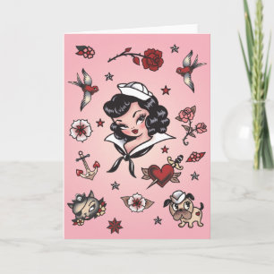 Fluff Suzy Sailor Portrait Card Karte