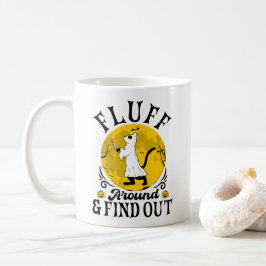 Fluff um und finden heraus, Beängstigendes Katzen  Kaffeetasse