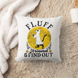Fluff um und finden heraus, Beängstigendes Katzen  Kissen