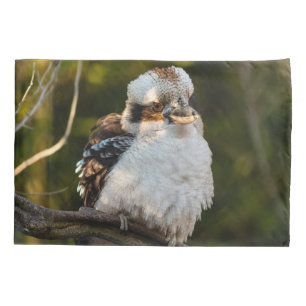 Fluffed up lacht kookaburra kissenbezug