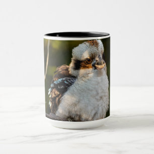 Fluffed up lacht kookaburra tasse