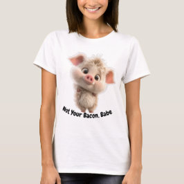 Fluffes Ferkel mit Big Eyes - Sei freundlich Vegan T-Shirt