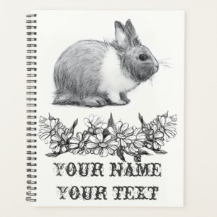Fluffez le lapin. Carton noir monochrome