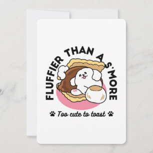 Fluffier als a S’more - Niedlicher Hund und Desser Dankeskarte