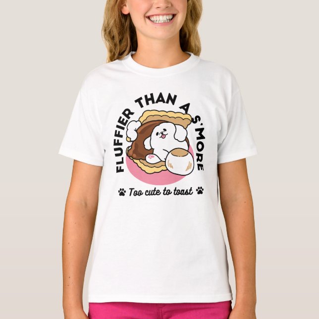 Fluffier als a S’more - Niedlicher Hund und Desser T-Shirt (Vorderseite)