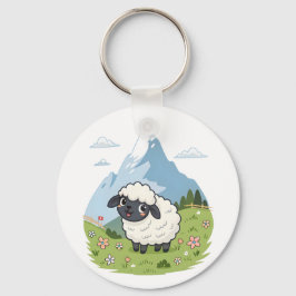 Fluffiest Lawn Mower – Adorable Blacknose Sheep Schlüsselanhänger