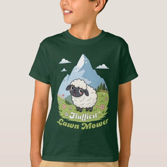 Fluffiest Lawn Mower – Adorable Blacknose Sheep T-Shirt (Vorderseite)